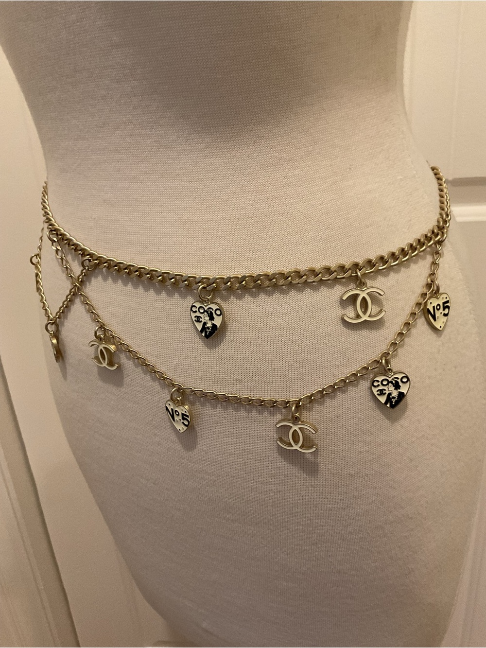 CHANEL Belt CC Coco Charms 06P Vintage